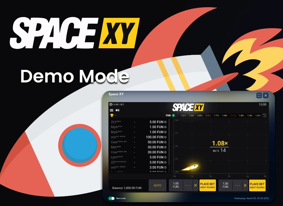 Game SpaceXY Bet Demo.